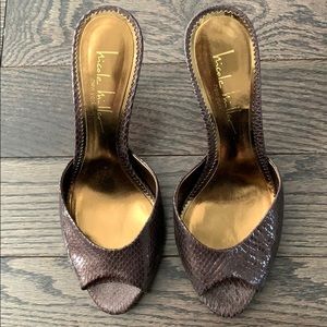 Nicole Miller “Winfred” Open-Toe Heels
